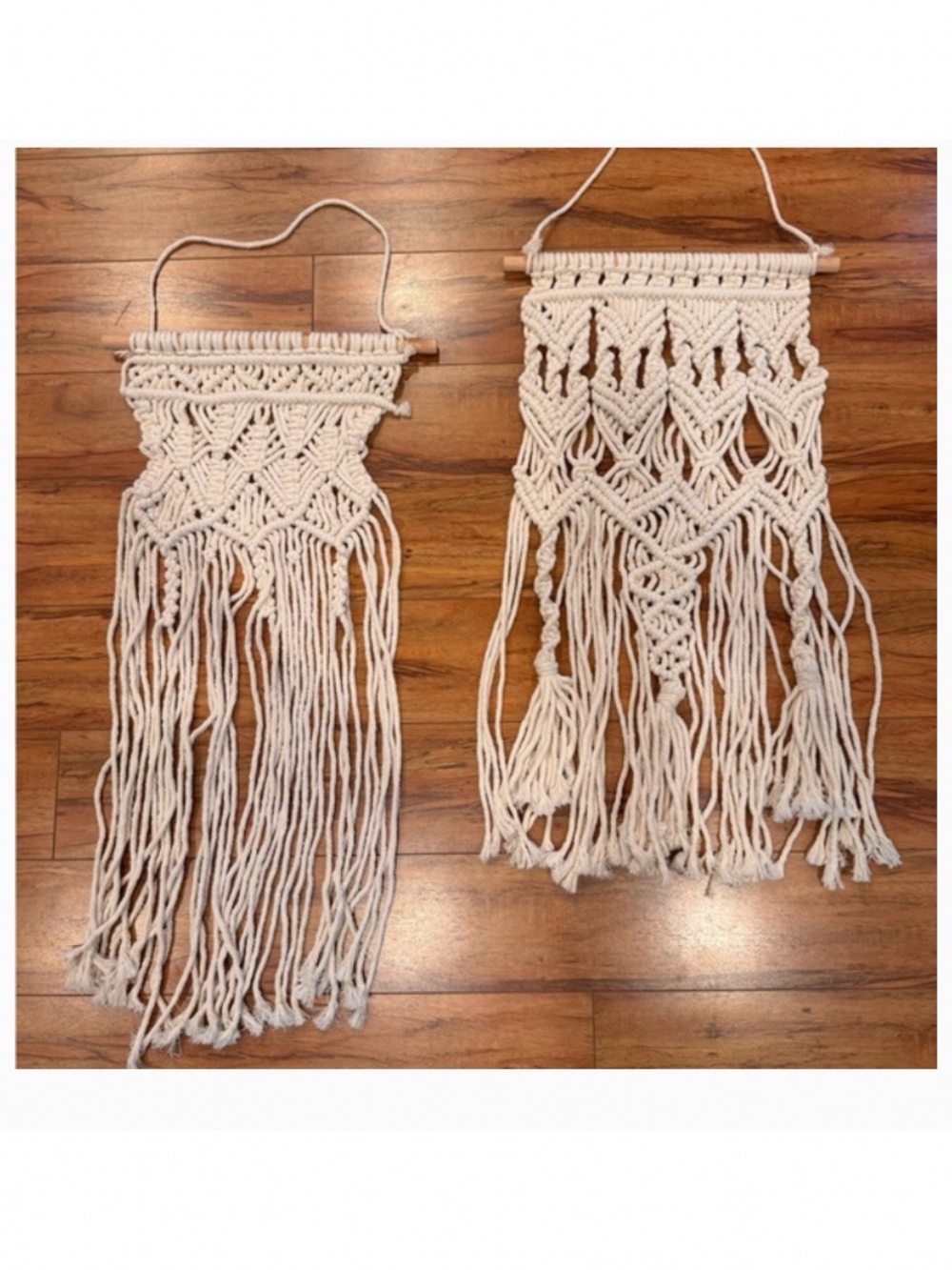 Two Macrame Wall Hangings